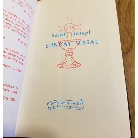 St Joseph Sunday missal large print confraternity version 1964 vintage - Picture 7 of 11
